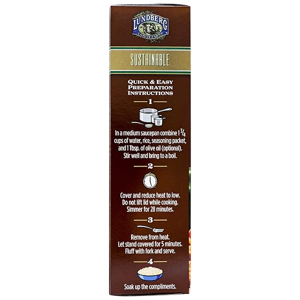 LUNDBERG FAMILY FARMS ORGANIC WHOLE GRAIN RICE, YELLOW, 6 OUNCE