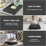 AMZCHEF Single Induction Hob 2000W Portable 20 Power 20 Temp Settings view 8