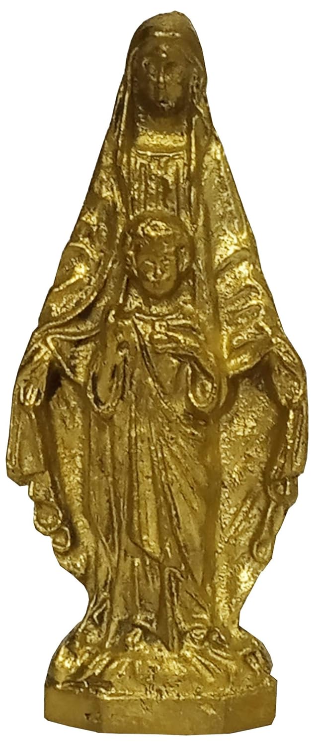 Buy Purpledip Rare Miniature Brass Mother Mary & Jesus Christ Unique