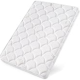 Vibe Bear Premium Pack and Play Mattress Topper 38" x 26" - Breathable, Soft, Medium Firmness Playpen Mattress Topper - Fits