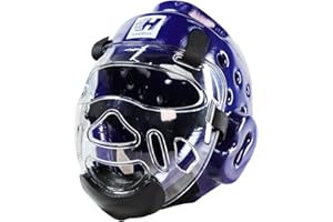 HXRROO Taekwondo Headgear Karate Headgear with Removable mask for Sparring Partner Muay Thai Taekwondo Karate MMA Training Children Adults