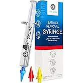 Medi Grade Ear Syringe Ear Wax Removal with 3 Quad-Stream Tips - Water Irrigation Ear Cleaner Ear Wax Remover for Hearing Clarity and Aural Hygiene - Ear Syringe Kit Earwax Remover Tool - 0.67 fl oz