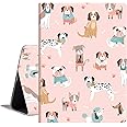 Lalumix for iPad Air 11 Inch Case M3/M2 (2025/2024), for iPad Air 5Th/4Th Generation Case (2022/2020) 10.9 Inch, Shockproof Cover, Multi-Angle View, Auto Wake/Sleep, Pink Dogs