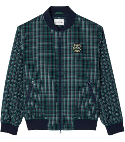 Lacoste Men's Water-Repellent Twill Harrington Jacket, Abysm Black