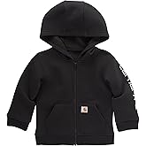 Carhartt Kid's CP8675 Long-Sleeve Full-Zip Logo Sweatshirt - Boys