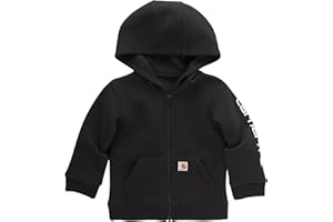 Carhartt Kid's CP8675 Long-Sleeve Full-Zip Logo Sweatshirt - Boys