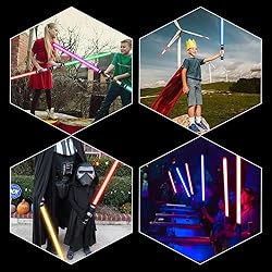OSDUE Light Up Saber with Sound, 2 Pack 7 Colors