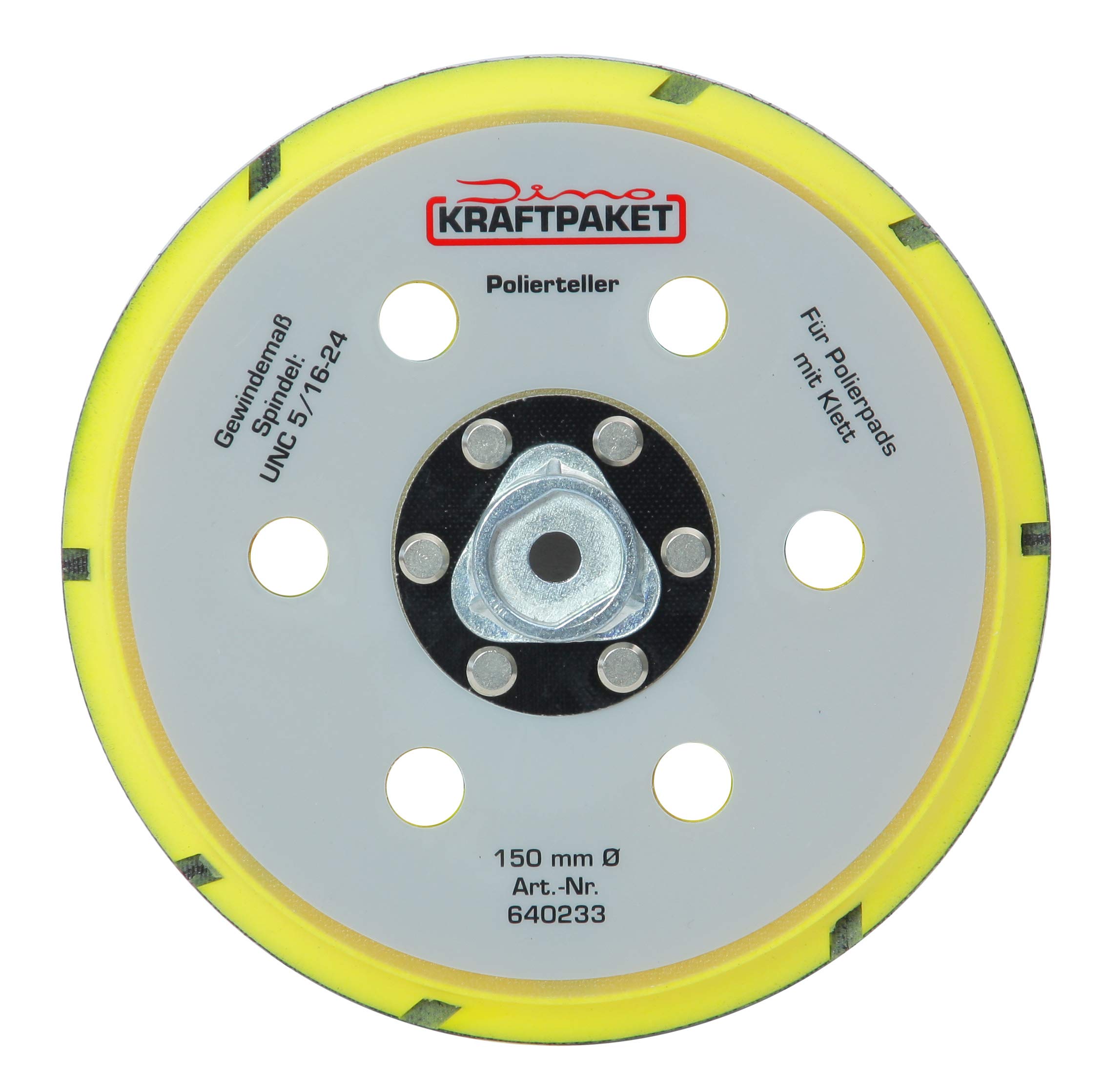 Dino KRAFTPAKET 150mm-5/16-24 Backing Plate (6 inch) for Dual Action Orbital polisher 900W & 950