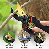 Kynup Garden Secateurs 3-Piece Set with Heavy Duty Bypass Shears view 5