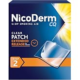 NicoDerm CQ Nicotine Patches 14mg, Stop Smoking Aid, Step 2, 21 Count | Reduces Nicotine Withdrawal Symptoms, 24-Hour Nicotine Craving Relief, Clear Patch, Includes Behavioral Support Program