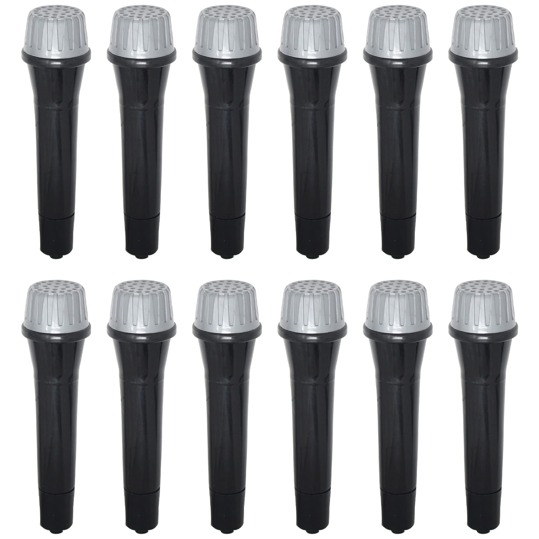 Fake Microphone Prop Costume 12 Toy Plastic Microphones Pretend play Microphone for Kids Toy Microphone for Cosplay, Rockstar, Popstar, Karaoke, Music Party, Sing Birthday, Dance Party, Party Favors