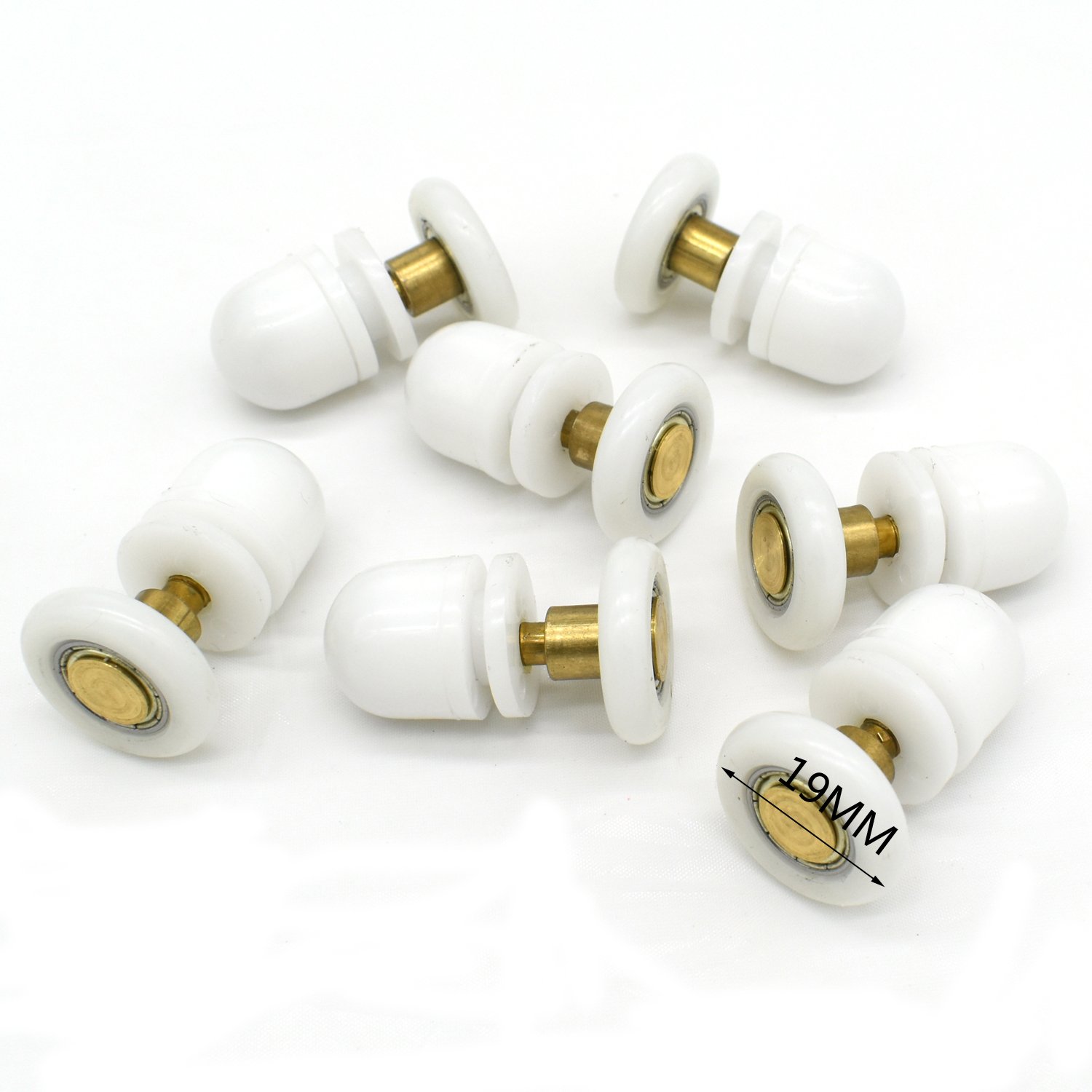 8pcs Shower Door Roller Runner Wheel 19mm Wheel Diameter