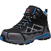 LARNMERN Steel Toe Work Boots Men,Non Slip Safety Shoes,Comfortable Industrial and Constructio Hiking Sneakers