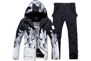 Men's Jacket and Pants Set Insulated Waterproof Waterproof Snowboard Snowsuits for Snow Sport