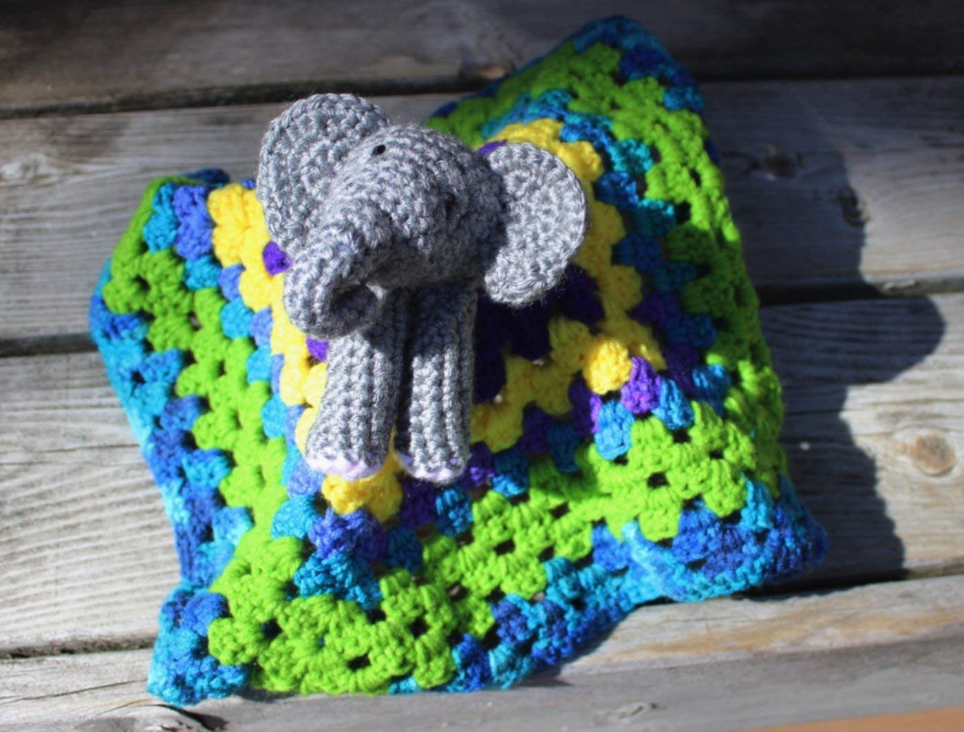 crochet elephant lovey