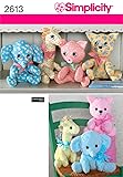 Simplicity 2613 Cute Stuffed Animal Sewing Pattern