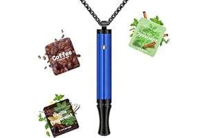VITABONA Anxiety Breathing Necklace with Flavored Air - Breath Free Stress Relief Breathing Device for Meditation, Stainless 