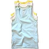 LotusComfort Premium 4 Pack Super Soft Boys Girls Unisex Tagless Toddler Baby Tank Top Undershirts