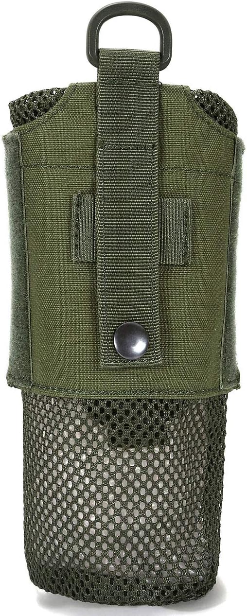 Faleto Mesh Lightweight Water Bottle Carrier Insulated Drawstring Water Bottle Holder Tactical Molle Water Bottles Pouch Bag