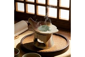 Ceramic Aromatherapy Stove Essential Oil Burner, Ceramic Candle Incense Burner, Dried Flower/Grass Stove Herb Burners, Burner