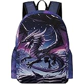 VIVIDSATCH Dragon Cartoon Toddler Backpack, 16.5 Inch, Unisex, Preschool/Kindergarten, Modern, Soft Shell, Zipper Closure, Shoulder Strap, 11.8 x 5.9 x 16.5 inches / 30 x 15 x 42 cm
