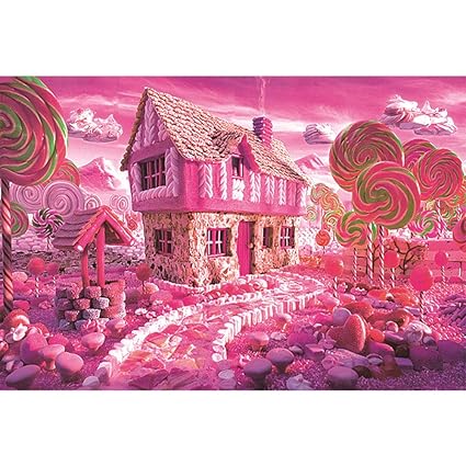  1000 Pcs Round Jigsaw Puzzles Candy House