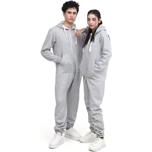 Amazon.com: WUAI Onesie Men's Hooded Jumpsuit Zip Up One Piece