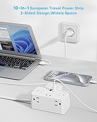 Kakyanill European Travel Plug Adapter, Type E F