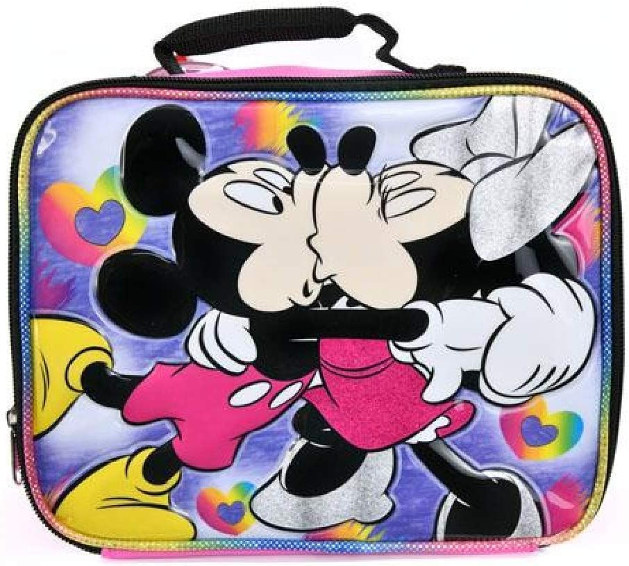 UPDLimited Mickey Mouse & Minnie Mouse Kiss Rectangle Lunch Bag, Small, Multicolor