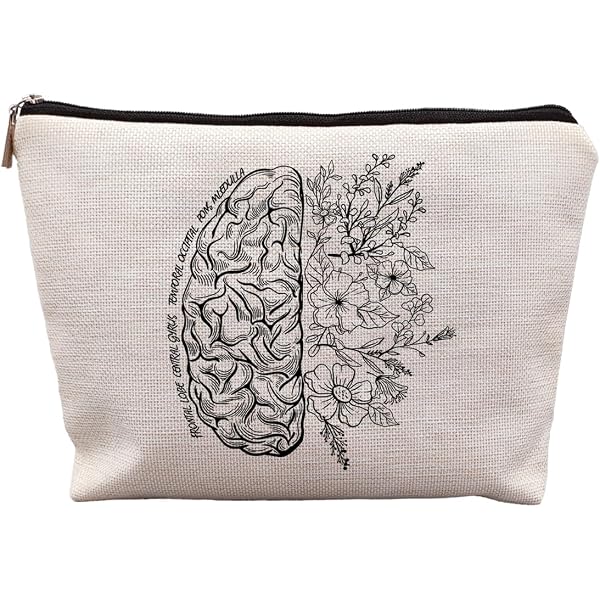 Neuro Krankenschwester Geschenk – Reißverschluss-Make-up-Tasche, 23 X 17 Cm, Segeltuch – Mit Dankesprüchen
