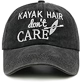 Waldeal Women's Kayak Hair Don't Care Hat, Denim Washed Adjustable Baseball Cap