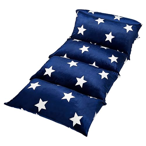 Butterfly Craze Floor Pillow Case, Mattress Bed Lounger Cover, Star Navy, King, Cozy Seating Solution for Kids & Adults, Recliner Cushion, Perfect For Reading, TV Time, Sleepovers, & Toddler Nap Mat