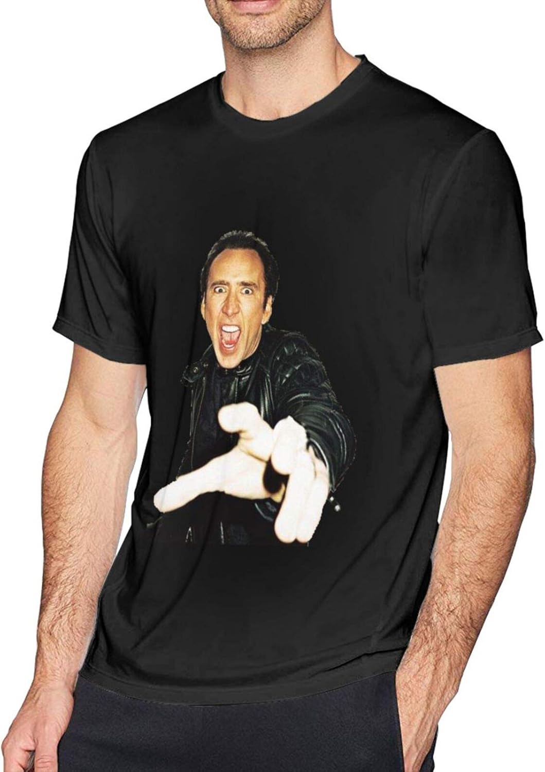 PROS Nicolas Cage Casual Men's and Women's Short Sleeve TShirt Amazon