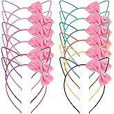 COCIDE 12Pcs Cat Ears Headbands Plastic Taylor Party Decorations Kitty Headbands for Gabby Party Favors Birthday Supplies for Women Halloween Hair Accessories Hair Hoops Costume