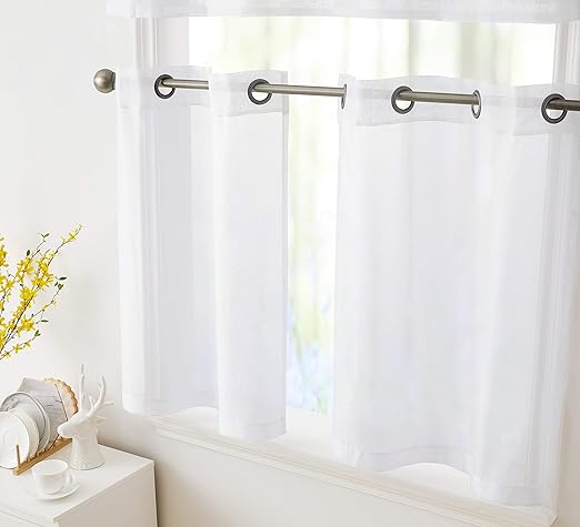 Amazon Com Hlc Me 2 Piece Premium Sheer Voile Window Grommet