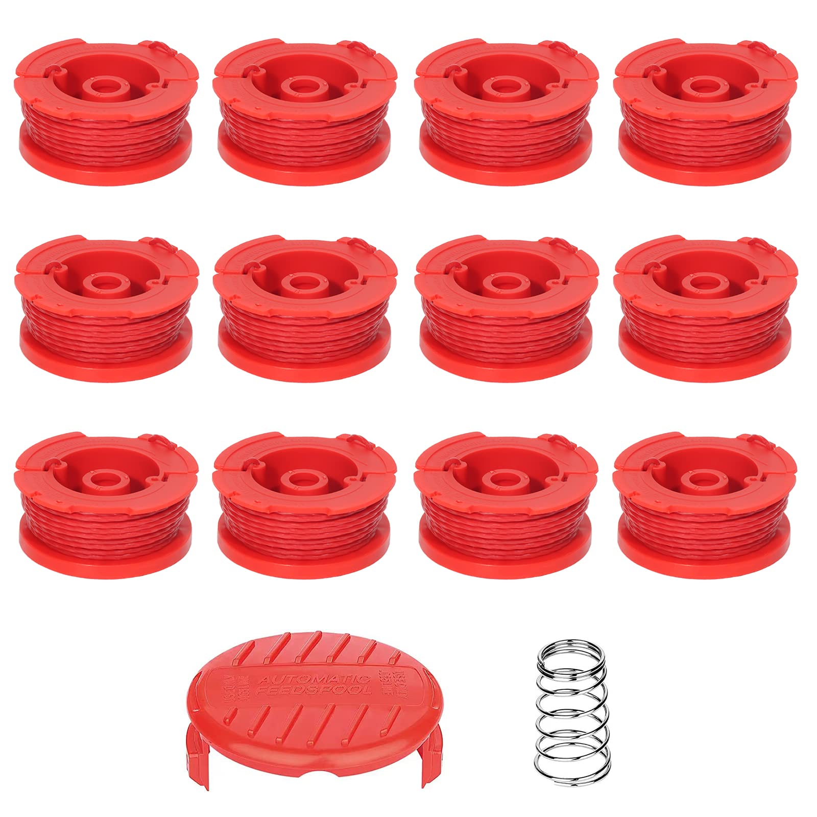 Photo 1 of Dilsuaco CMZST080 CMZST0803 8pcs String Trimmer Line(0.08",20Ft) with Cap Head,Weed Eater Wacker Replacement String Line,Compatible with Craftsman CMCST910 Series, CMCST910M1 CMCST910B