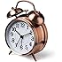 Peakeep 4" Twin Bell Alarm Clock (Bronze)