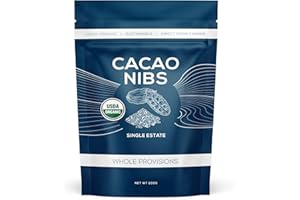 One Farm by WAAYB Organic Cacao Nibs, Single Estate, Non-GMO, Fair-Trade, Vegan, Gluten Free, 100% Raw Rizek Cacao Nibs in Resealable Bag - 7 oz (25 servings)