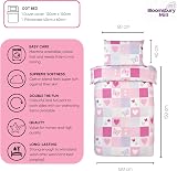 Bloomsbury Mill Cot Bed Duvet Cover Set Pink Hearts Butterflies 120x150cm view 2