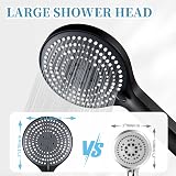 OFFO Shower Head and Hose 1.5m 6 Modes Matte Black 130mm Large Head view 4