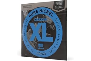 D'Addario EPN21 Pure Nickel Electric Guitar Strings - Jazz Light 12-52