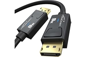 8K DisplayPort & DP Cable, Special A.I.S. Shielding & Official VESA Certification – 3ft (DP 1.4 Gaming PCs/laptops/Graphics C