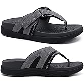 COFACE Flip Flops for Men with Arch Support Comfortable Man Thong Sandals Adjustable Beach Flip-flop Outdoor