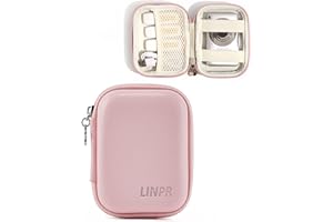 Linpr Digital Camera Case for KODAK PIXPRO FZ55/FZ45, Case Only, Pink | Fits CAMKORY DC403 and Canon PowerShot ELPH 360 HS Compact Digital Cameras, Small Hard Shell Camera Pouch with Mesh Pocket