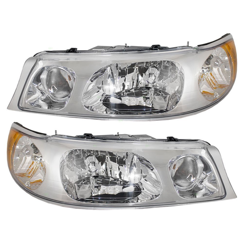 Headlights Headlamps Left & Right Pair Set NEW for 9802 Lincoln Town