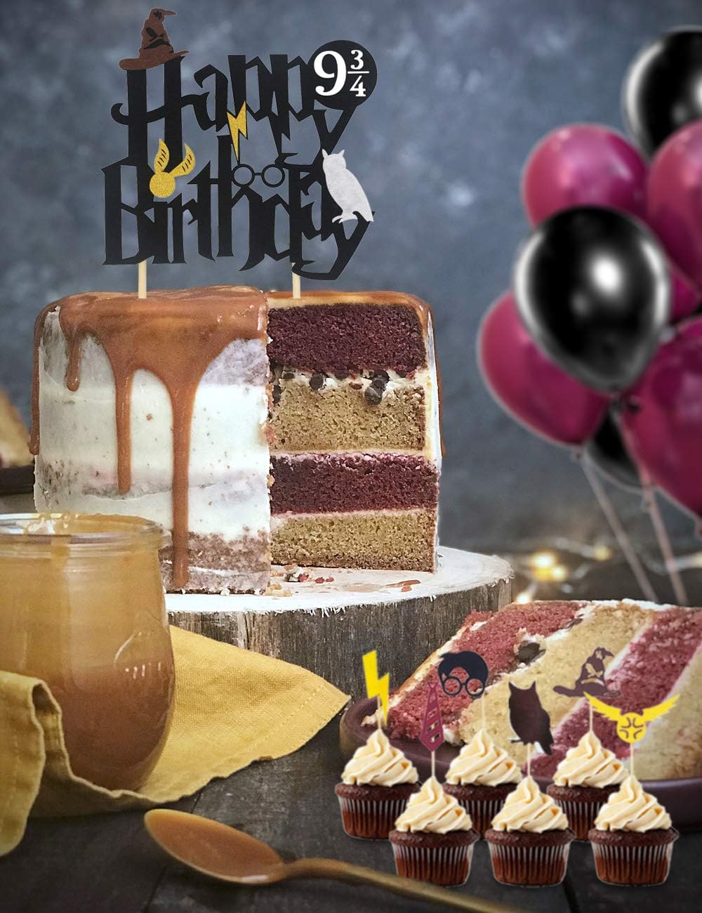 Fournitures De Fete Harry Potter Banniere Happy Birthday Cravate Verres De Sorcier Decorations De Gateau Pour Fete D Anniversaire Harry Potter Amazon Ca Sante Et Soins Personnels
