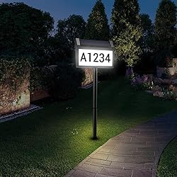 Solar House Number Sign, deerdance LED Illuminated