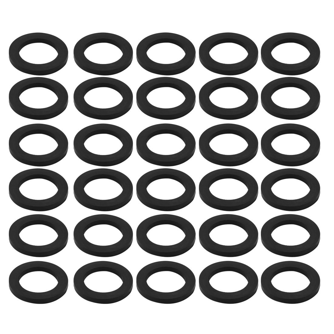 sourcingmap Nitrile Rubber Flat Washers 30mm OD 20mm ID 3mm Thickness for Faucet Pipe Water Hose, Pack of 30