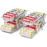 Jsyrjing Drink Organizer for Fridge Soda Holder for Refrigerator Can Dispenser,Adjustable Width Can Holders for Fridge Suitable for Storage Cabinet and Pantry Clear (2 Pack)