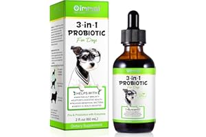 ALIVO Probiotic for Dogs, Natural 3 in 1 Dog Probiotic Drops Helps Relieve Diarrhea, Supports Gut Health, Itchy Skin, Allergies, Immunity, Digestive Enzyme for Dog Supplement, Bacon Flavor - 60ml / 2 fl.oz